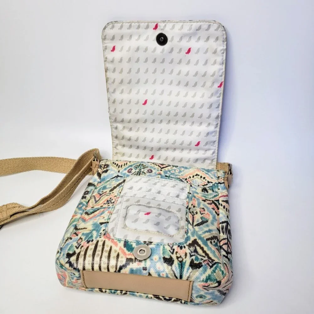 Sakroots Crossbody Bag‎ Women’s Campus Coated Canvas Mini Flap Messenger